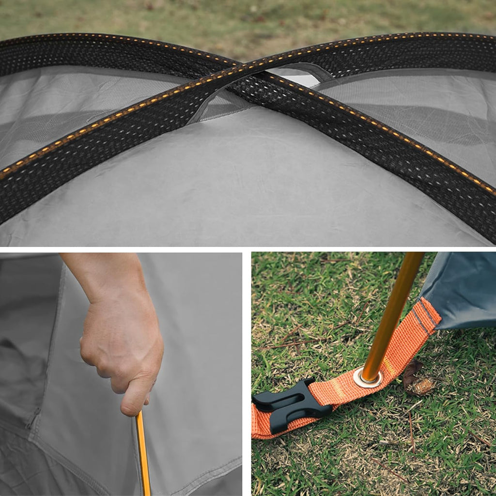 Tent Poles Aluminum Tent Rod Replacement Camping Accessories, Multifunction Lightweight Tent Poles Repair Kit, 7001 Series Aircraft-Grade Aluminum