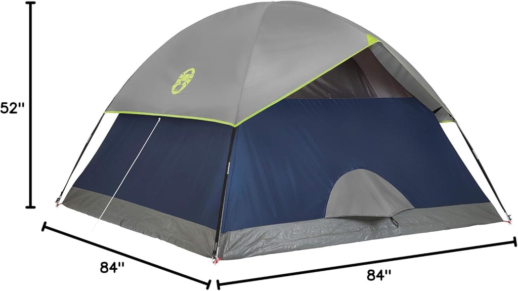Sundome Camping Tent with Rainfly, 2/3/4/6 Person Tent Sets up in 10 Mins, Weatherproof Shelter for Camping, Festivals, Backyard, Sleepovers, & More