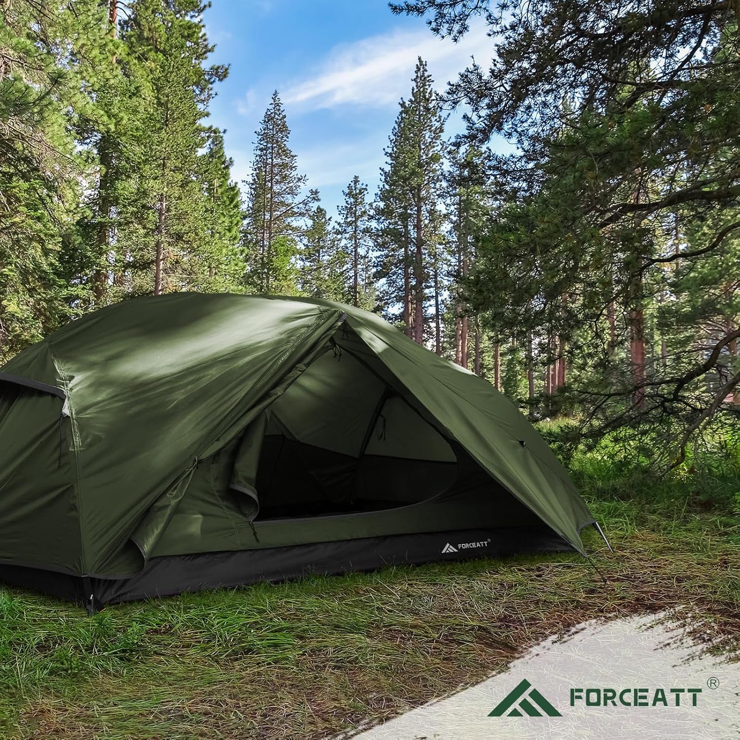 Tent for 2 and 3 Person Is Waterproof and Windproof, Camping Tent for 3 to 4 Seasons,Lightweight Aluminum Pole Backpacking Tent Can Be Set up Quickly,Great for Hiking