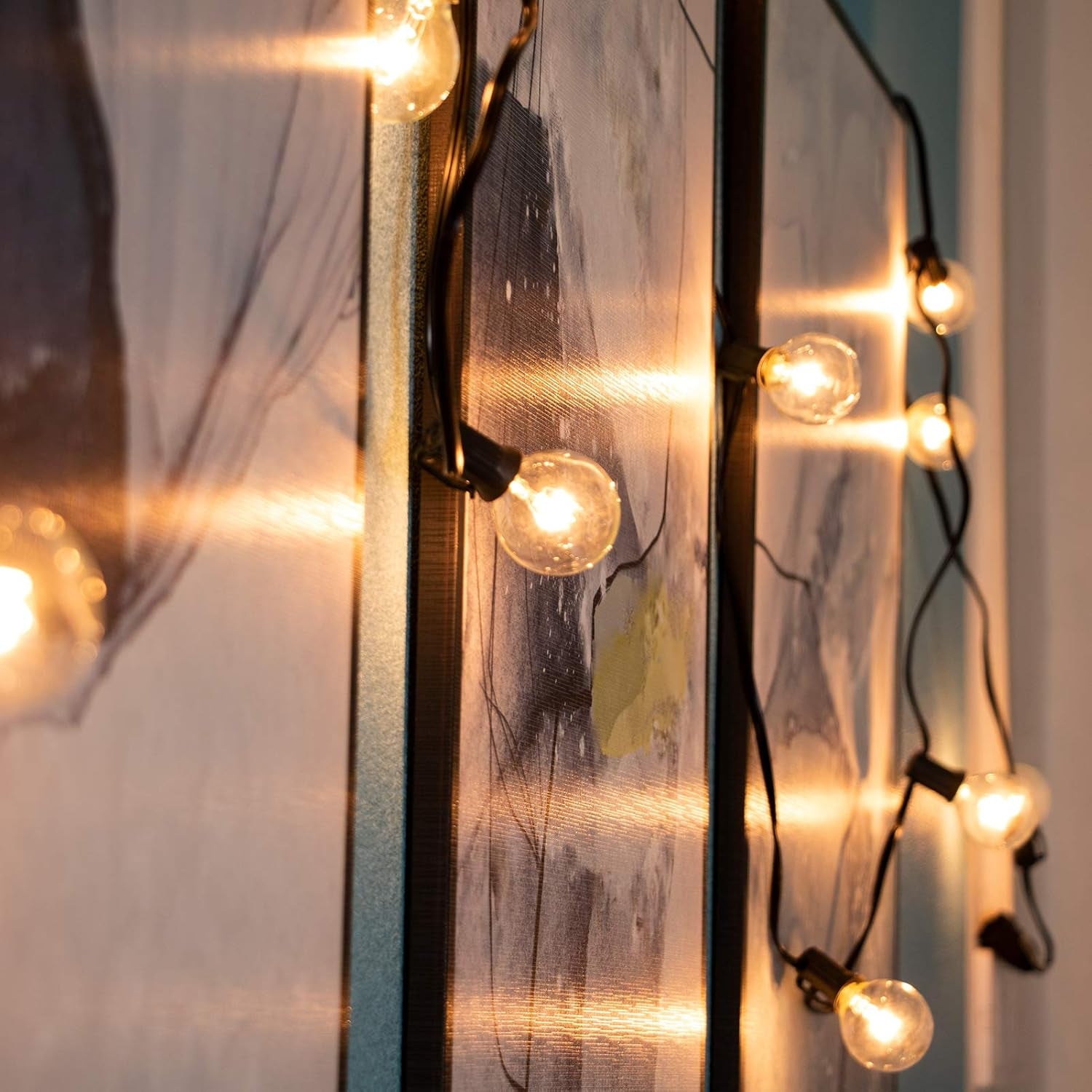 G40 Globe String Lights 2700K with 52 Edison Glass Bulbs(2 Spare)