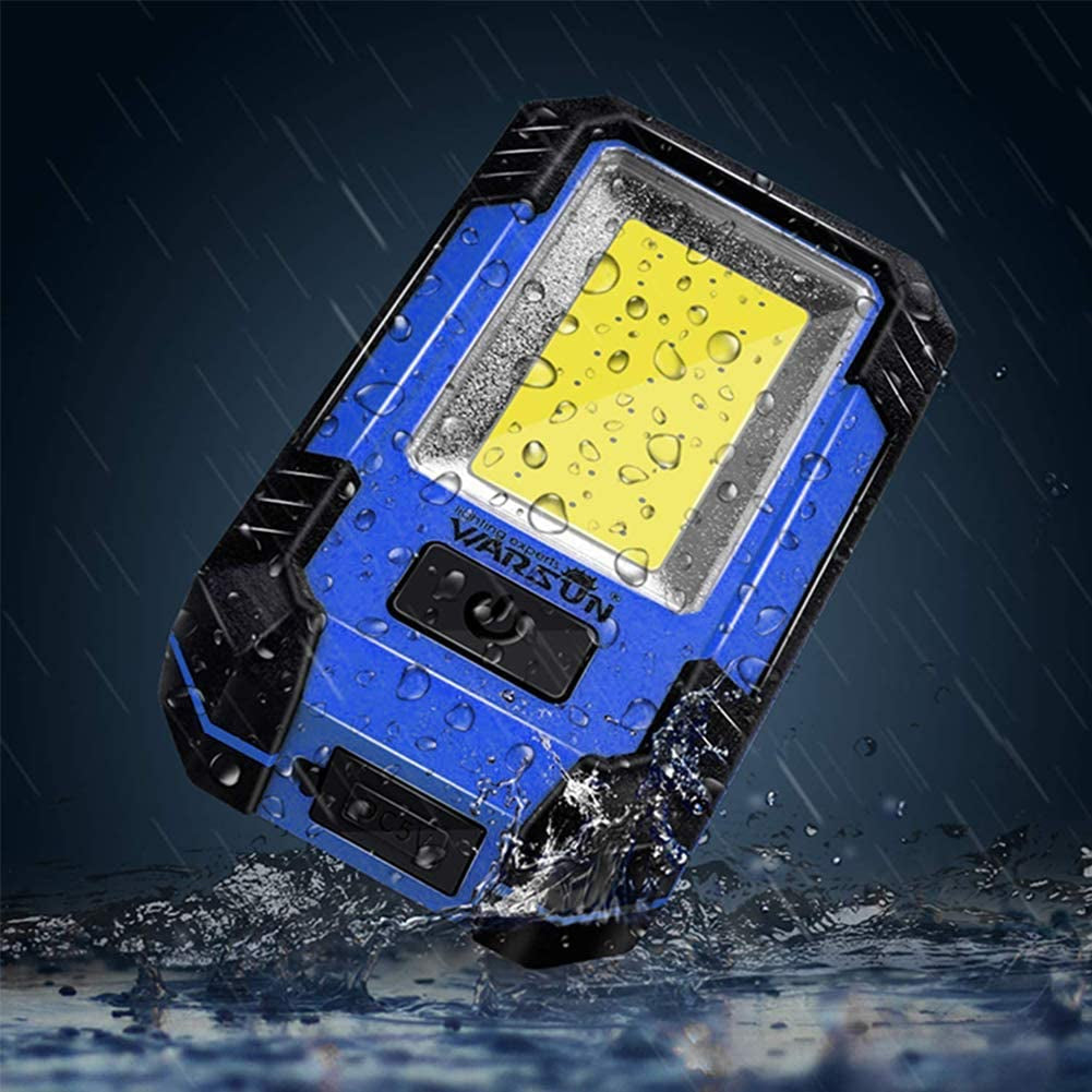 LED Work Light Rechargeable Magnetic Portable Mechanic Worklight Battery Powered 1200 Lumens Super Bright for Car Repairing, Camping, Hiking, Gifts for Dad, Blue