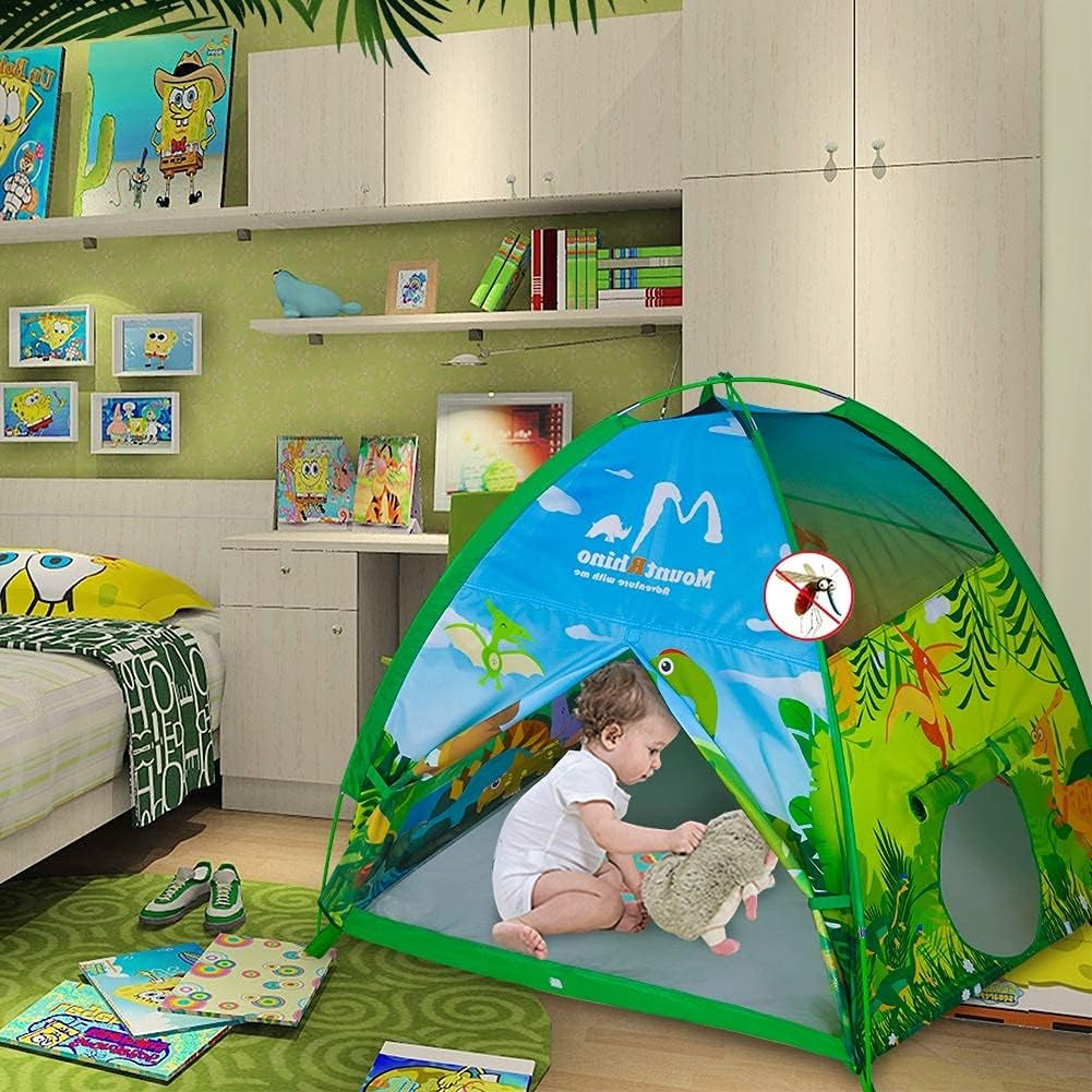 Kids Play Tent -48”X48”X42” Dinosaur Tent Playhouse Outdoor Indoor Tents for Kids Portable Dinosaur Toys Tents for Boys Girls Imaginative Camping Games Kid’S Gift