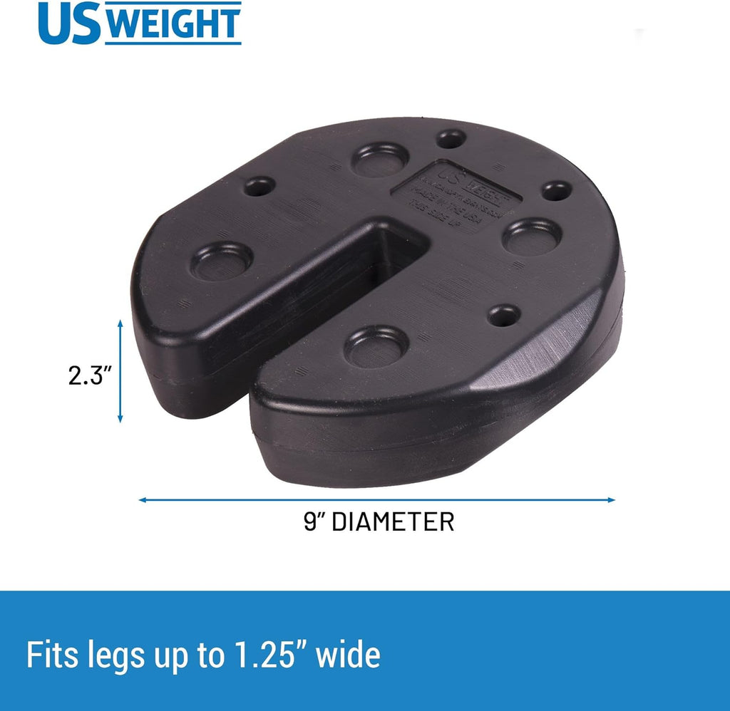 40 Pound Canopy Weight Set of 4 and Carry Strap with No-Pinch Design - Easy Installation and Removal to Secure Tents, Canopies, and Umbrellas at Outdoor Events