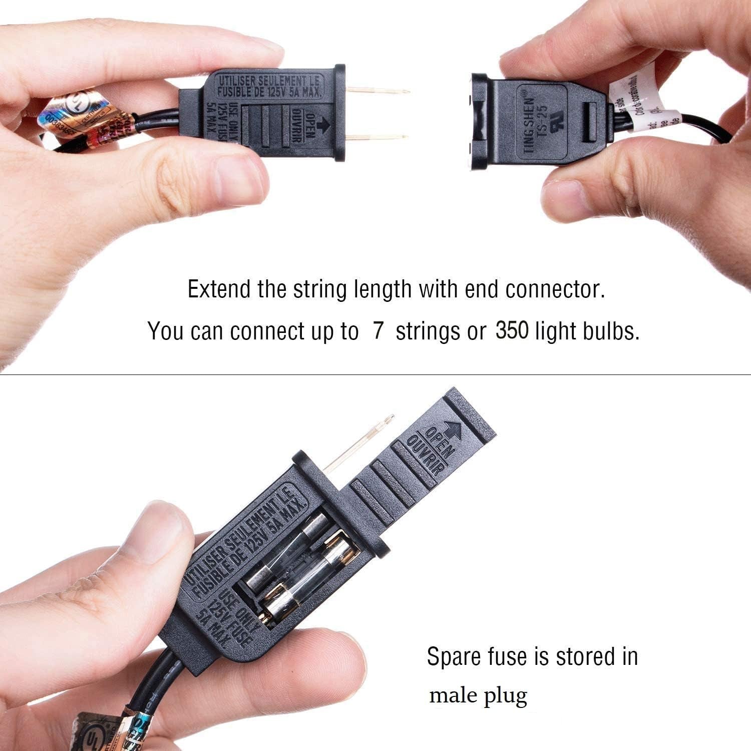 50Feet Led G40 Outdoor Patio String Lights with Ledclear Globe Bulbs, Warm White Ambience Indoor and Outdoor Lights for Patio Garden Backyard Bistro Pergola Tents Gazebo Decor,Black Wire