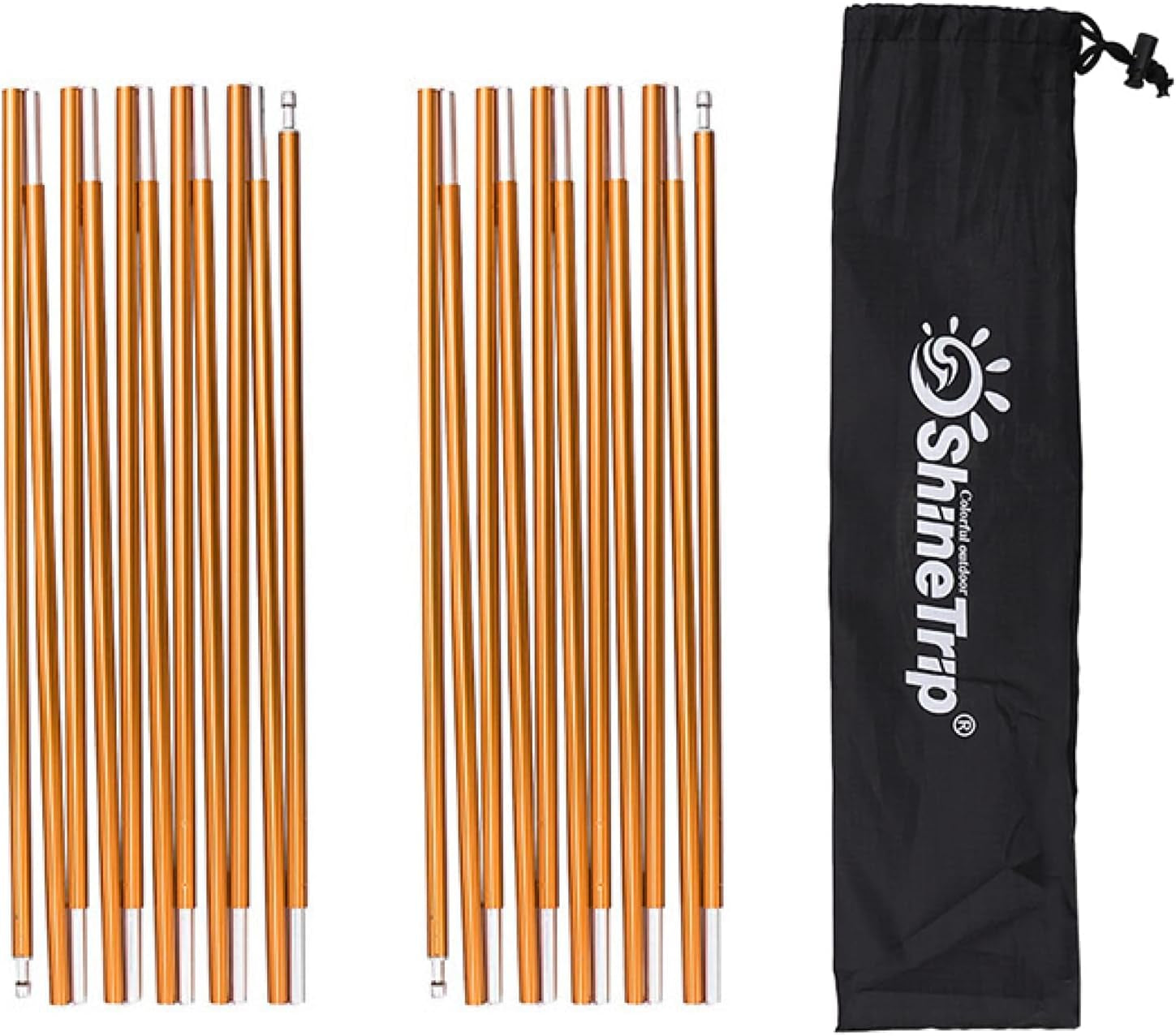 Tent Poles Aluminum Tent Rod Replacement Camping Accessories, Multifunction Lightweight Tent Poles Repair Kit, 7001 Series Aircraft-Grade Aluminum