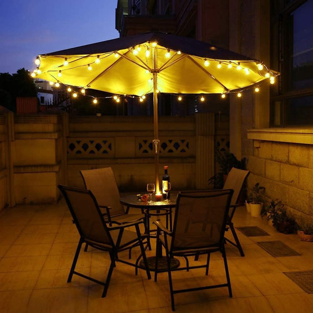 G40 Globe String Lights 2700K with 52 Edison Glass Bulbs(2 Spare)