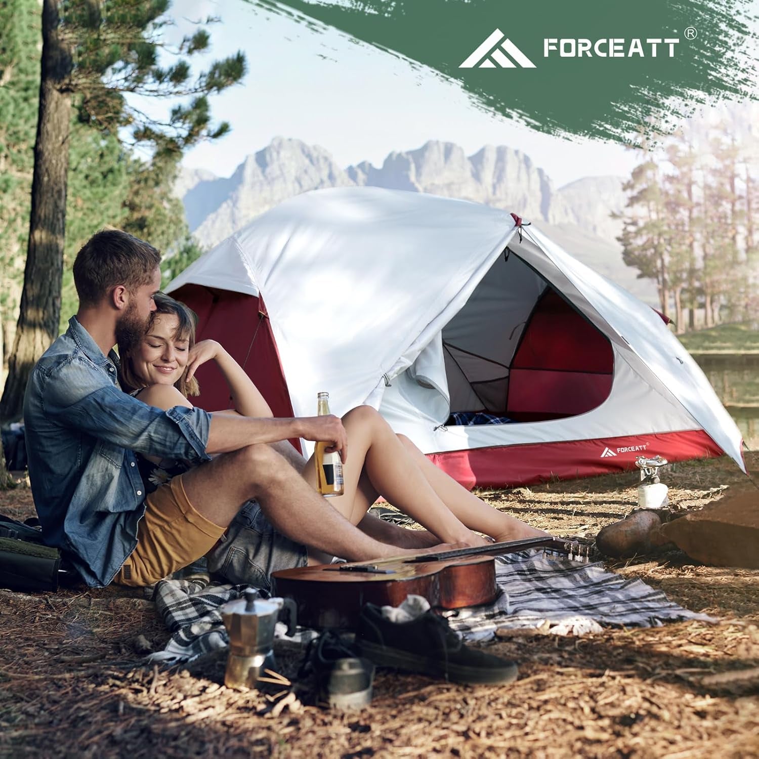 Tent for 2 and 3 Person Is Waterproof and Windproof, Camping Tent for 3 to 4 Seasons,Lightweight Aluminum Pole Backpacking Tent Can Be Set up Quickly,Great for Hiking
