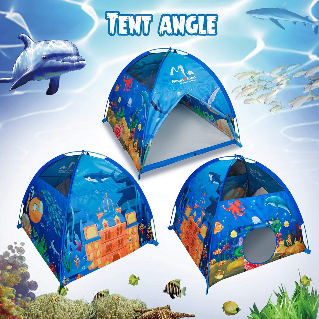 Kids Play Tent Playhouse-48”X48”X42” Ocean Tent Indoor Outdoor Tents for Kids Portable Ocean Animals Toys Tents for Boys Girls Imaginative Camping Games Kid’S Gift