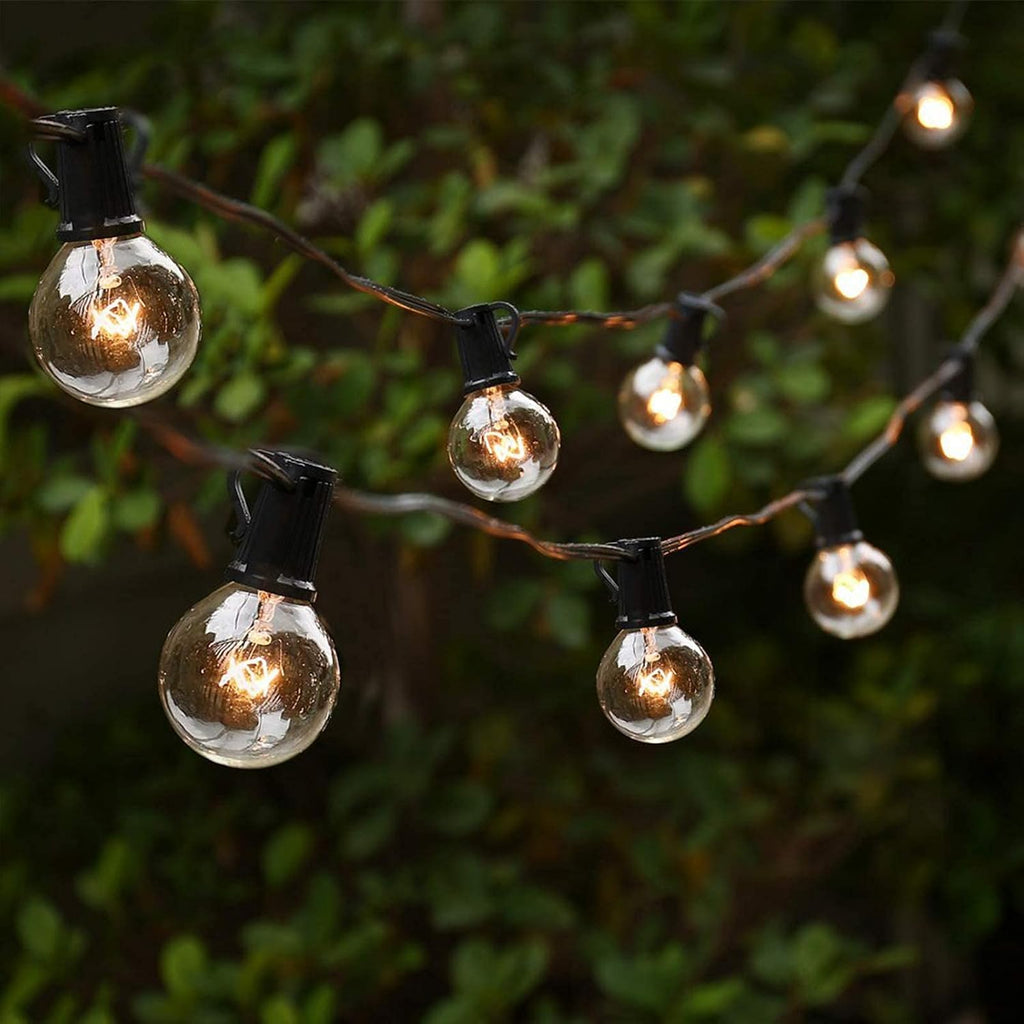 G40 Globe String Lights 2700K with 52 Edison Glass Bulbs(2 Spare)